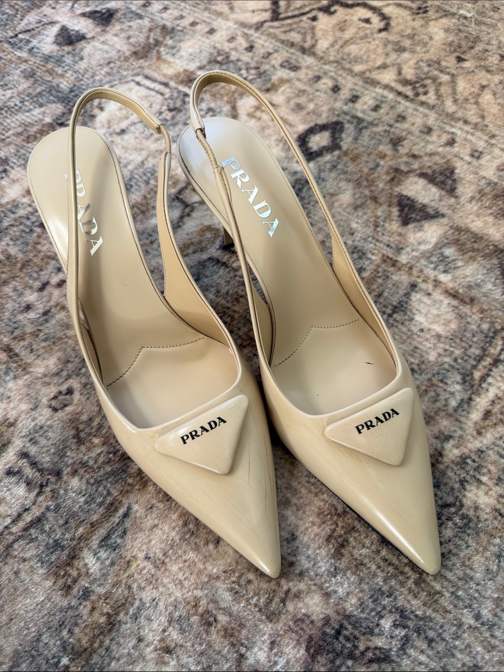 Prada Modellerie Pointed Toe Slingback Pump Size 38.5 - Picture 7 of 8